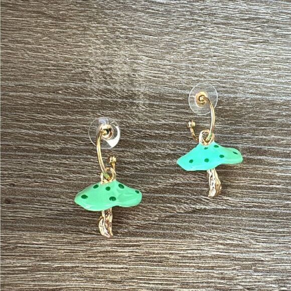 Bohemian mushroom earrings A497 - Picture 2 of 4